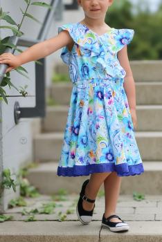 Crazy Paisly Flowers Blau